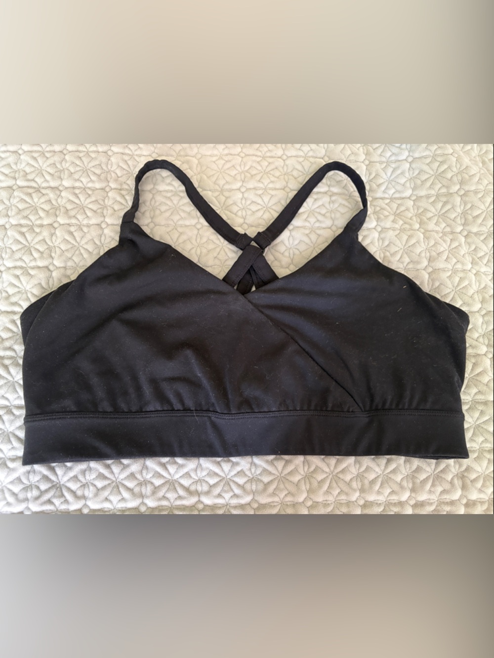 Black Women's Bralette - Lightweight Crossback Support